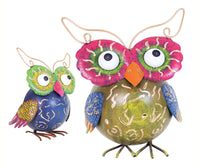 Exhart Krazy Klucker Metal Multicolored 15 in. Owl Statue (Pack of 2)