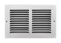 Tru Aire 6 in. H X 10 in. W 1-Way Powder Coat White Steel Return Air Grille