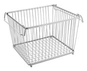 InterDesign 63376 12.3" X 8.5" X 10.7" Silver York Lyra Wire Storage Basket