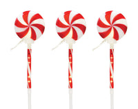 Celebrations  Lollipop  Pathway Lights  Red/White  Plastic  3 pk