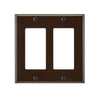 Leviton Brown 2 gang Thermoplastic Decora Wall Plate 1 pk