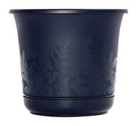 Bloem 15 in. H X 17 in. D Resin Planter Deep Sea