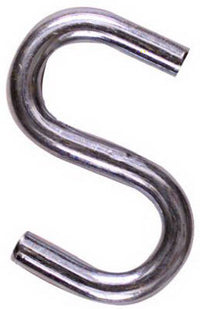 Open S-Hook, Stainless Steel, 3-In.