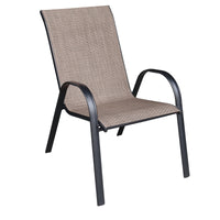 Living Accents Black Steel  Chair Tan