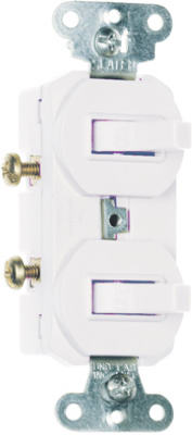 Grounding Single-Pole/3-Way Switch, 15-Amp, 125-Volt, White