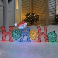 Celebrations  Ho Ho Ho  Lighted Window Decor  PVC  17.5 in. 1 pk