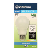 Westinghouse A19 E26 (Medium) LED Bulb Daylight 60 W 1 pk (Pack of 6)