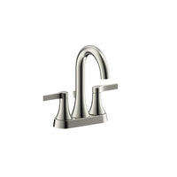 Ultra Faucets Nita Brushed Nickel Centerset Bathroom Sink Faucet 4 in.