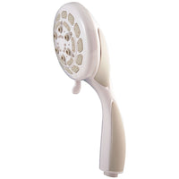 PlumbCraft White Metal 7 settings Handheld Showerhead 0 gpm