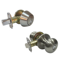 Mushroom Combo Lock Pack, Satin Nickel (Pack of 3)