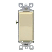 Leviton Decora 15 amps Single Pole Rocker AC Quiet Switch Ivory 1 pk