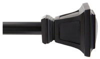 Seville Curtain Rod With Finials, Black, 90 to 130-In.