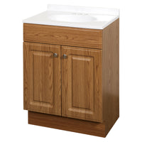 Zenith Products Single Oak Vanity Combo 24 in. W X 18 in. D X 35 in. H