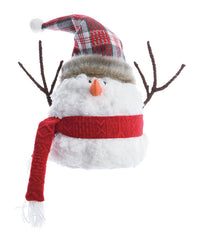 Decoris  Red/White  Snowman with Santa Hat  Christmas Decor (Pack of 4)