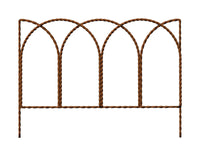 Master Mark 20 in. L x 14 in. H Steel Brown Leaf Border Edging (Pack of 12)