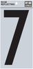 Hy-Ko 6 in. Reflective Black Vinyl Number 7 Self-Adhesive 1 pc. (Pack of 10)