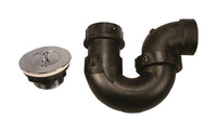 US Hardware Black ABS Plastic Bathtub P-Trap Drain Kit 1-1/2 Dia. in.