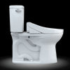 TOTO® Drake® WASHLET®+ Two-Piece Elongated 1.6 GPF TORNADO FLUSH® Toilet with C5 Bidet Seat, Cotton White - MW7763084CSG#01