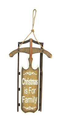 Celebrations  Sleigh  Christmas Decoration  Brown  Wood  1 pk