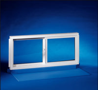 Duo-Corp Basement Double Slider White Glass/Vinyl Window 14 in. W X 31-3/4 in. L 1 pk