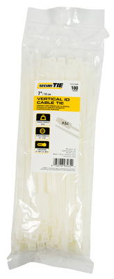 Vertical ID Cable Tie, 7-In., 100-Pk.