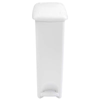 Rubbermaid White Plastic Step-On Slim Wastebasket 45 qt. (Pack of 2)