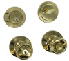 Ultra Security Polished Brass Deadbolt and Entry Door Knob KW1 1-3/4 in.