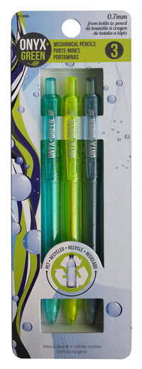 Onyx And Blue Corporation 1406 .Recycled Mechanical Pencil Assorted Colors 3 Count