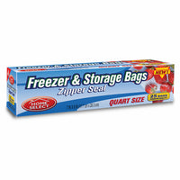 Freezer Bags, Zipper Seal, Qt., 25-Ct. (Pack of 24)