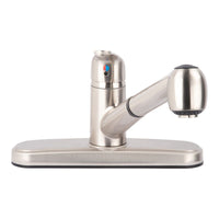 LDR Exquisite One Handle Brushed Nickel Pull-Out Kitchen Faucet