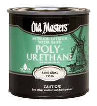 Old Masters Semi-Gloss Clear Water-Based Polyurethane 0.5 pt. (Pack of 6)