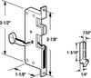 Prime-Line  Black  Black  Aluminum  Sliding Screen Door Latch  1 pk