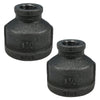 Pipe Decor  1-1/4 in. FPT   x 1/2 in. Dia. FPT  Black  Malleable Iron  Pipe Decor Reducer