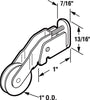 Prime-Line 1 in. D X 1/4 in. L Mill Steel Roller Assembly 2 pk