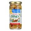 Mediterranean Organic Organic Stuffed Green Olives Red Peppers - Case of 12 - 8.5 OZ