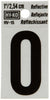 Hy-Ko Rv-15/O 1.25 Black Reflective Letter O Sign (Pack of 10)