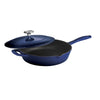 10 in Enameled Cast-Iron Series 1000 Covered Skillet - Gradated Cobalt