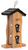 Nature's Way Wild Bird and Finch 12 oz Bamboo Vertical Wave Bird Feeder 6 ports (Pack of 4)