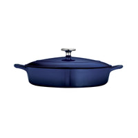 4 Qt Enameled Cast-Iron Series 1000 Covered Braiser - Gradated Cobalt