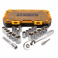 Socket Set, 1/2-In. Deep Drive, 23-Pc.