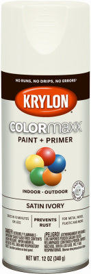 COLORmaxx Spray Paint + Primer, Satin Ivy, 12-oz.