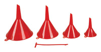 Home Plus Red Polyethlene Funnel Set (Pack of 6)