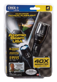 Atomic Beam Aluminum 1200 lm. Tough Grade Tactical Flashlight 2 L x 5-1/4 H x 1-1/2 W in.