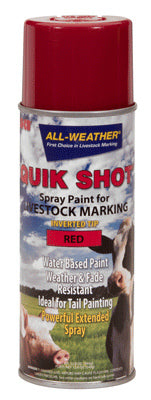 Quik Shot Livestock Marker Spray Paint, Red, 16-oz. Aerosol