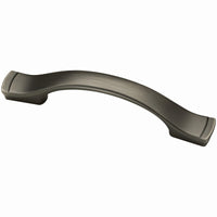 Step Edge Cabinet Pull, Heirloom Silver, Dual Mount, 3 or 3-3/4-In.