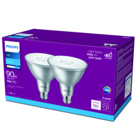 Philips PAR38 E26 (Medium) LED Floodlight Bulb Daylight 90 Watt Equivalence 2 pk