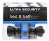 Ultra Security Oil Rubbed Bronze Bed and Bath Knob Right or Left Handed