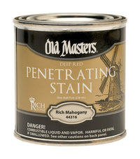 Old Masters Semi-Transparent Rich Mahogany Oil-Based Penetrating Stain 0.5 pt