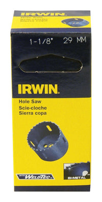 Irwin  1-1/8 in. Dia. x 2 in. L Bi-Metal  Hole Saw  1 pc.