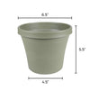 Bloem Terrapot 5.5 in. H X 6 in. D Resin Traditional Planter Thyme Green